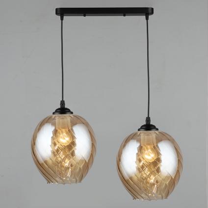 Подвес N4801/2HT BK+AM черный 2х40W E27 d470 h800, QH22